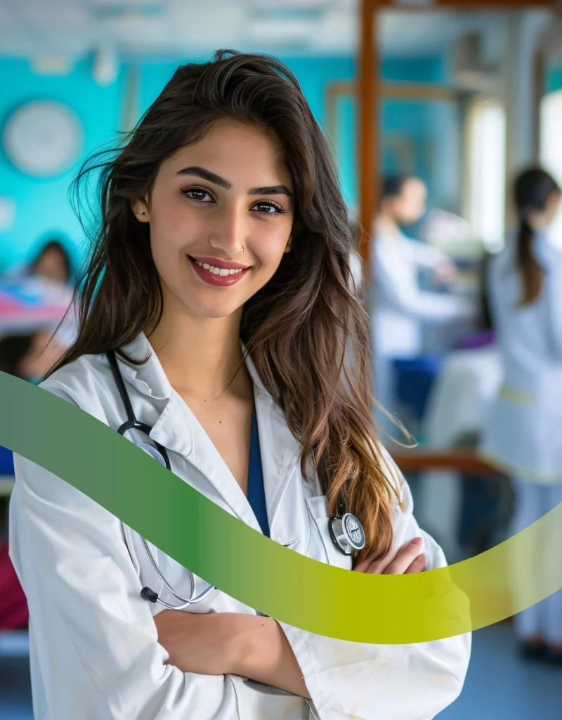 Joven estudiante de medicina